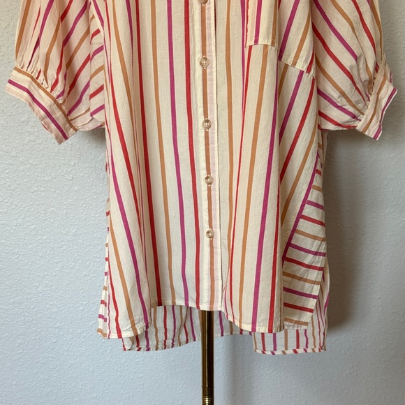 Pilcro Painter Button Down Striped Shirt Oversized size Medium - Picture 5 of 16